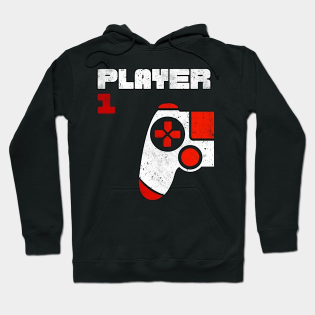 Player 1 Player 2 Gamer Partnerlook Hoodie by Schwarzweiss